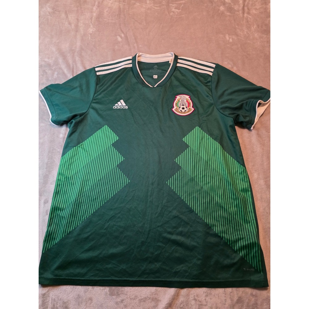 Adidas Soccer Jersey Mens XL Green Mexico National Team Climalite Shirt